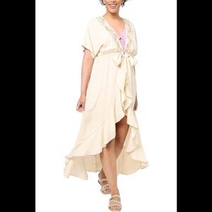 Chic Cream High Low Dress
